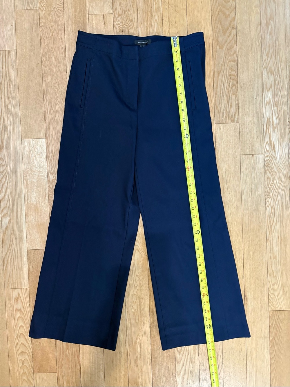 Ann Taylor Navy Wide-Leg Pants - Picture 6 of 11